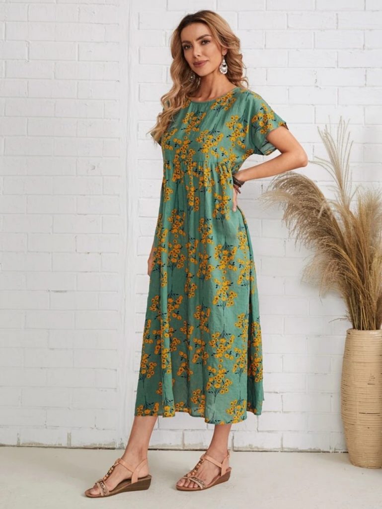 EMERY ROSE Floral Print Smock Dress – CB Shop USA