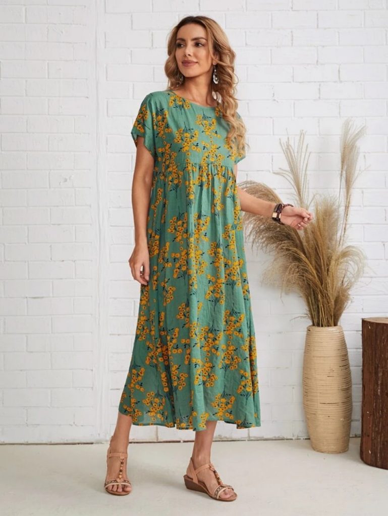 EMERY ROSE Floral Print Smock Dress – CB Shop USA