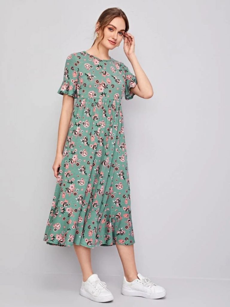 Floral Print Smock Dress – CB Shop USA