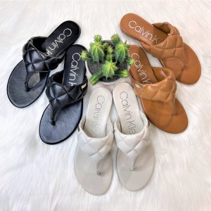 Calvin Klein Women's Sabraya Thong Flat Sandals