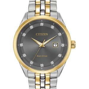 Citizen Men's Eco-Drive Corso Diamond-Accent Two-Tone Stainless Steel Bracelet Watch 41mm