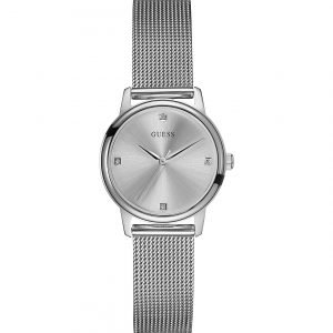 Women's Diamond Silver-Tone Mesh Watch 28mm