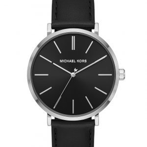 Men's Jayne Three-Hand Black Leather Watch 42mm