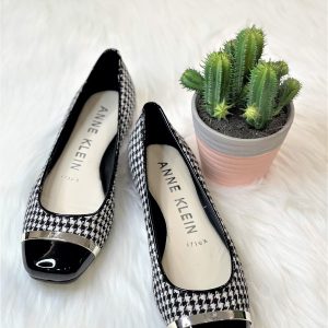 Anne Klein RHEA FLAT ( Black/White Houndstooth)