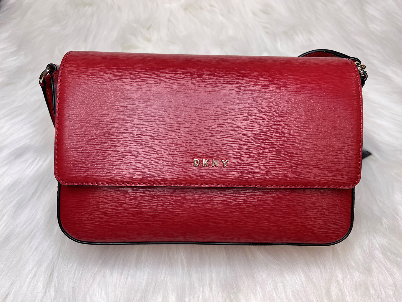 DKNY Bryant Medium Leather Flap Crossbody (BLACK), (RED), (WHITE) – CB Shop  USA