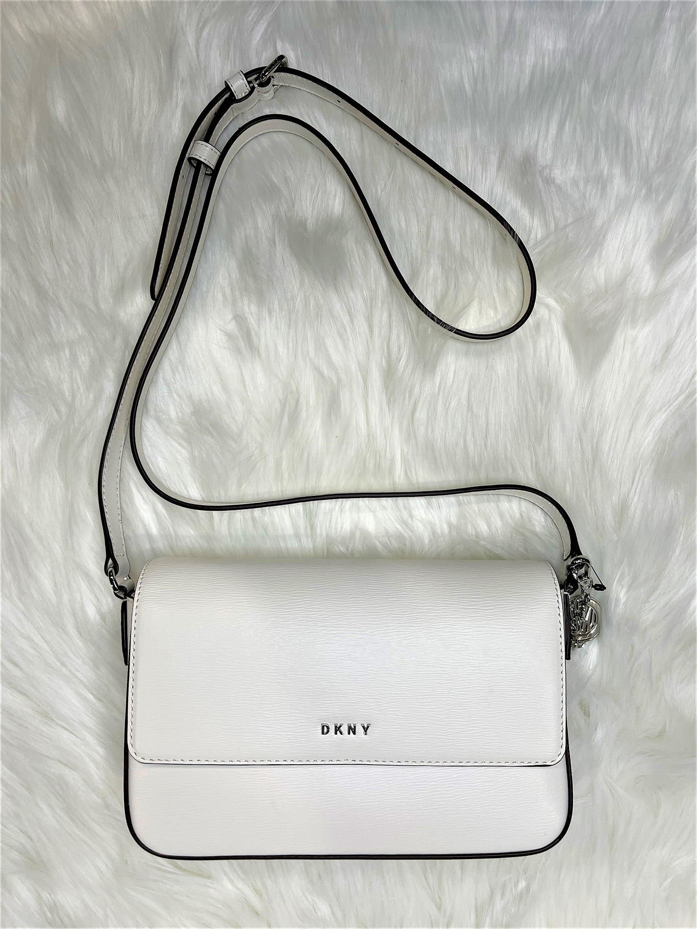 DKNY Bryant Medium Leather Flap Crossbody (BLACK), (RED), (WHITE) – CB Shop  USA