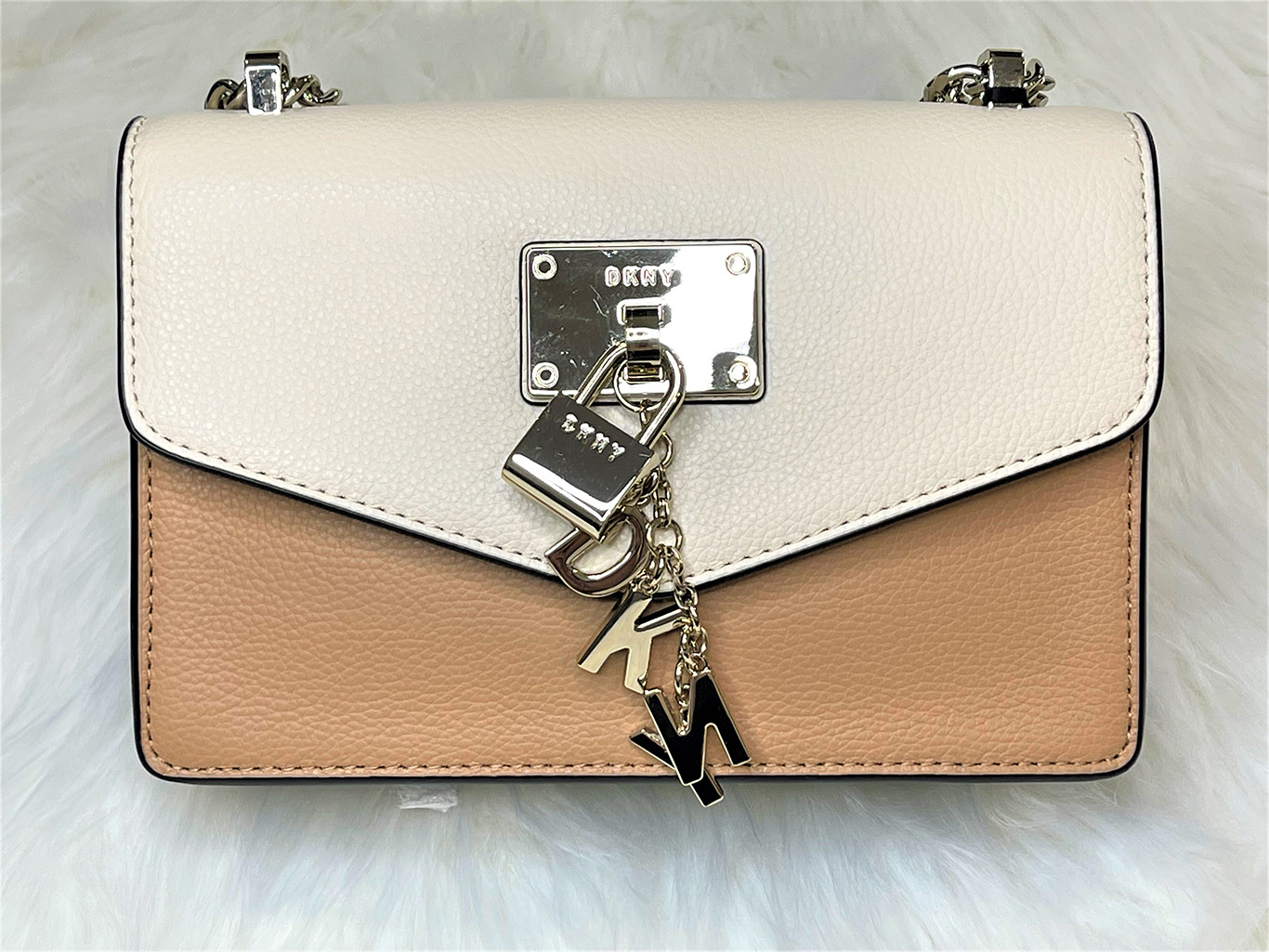 DKNY Elissa Small Leather Flap Shoulder Bag (Ivory) – CB Shop USA