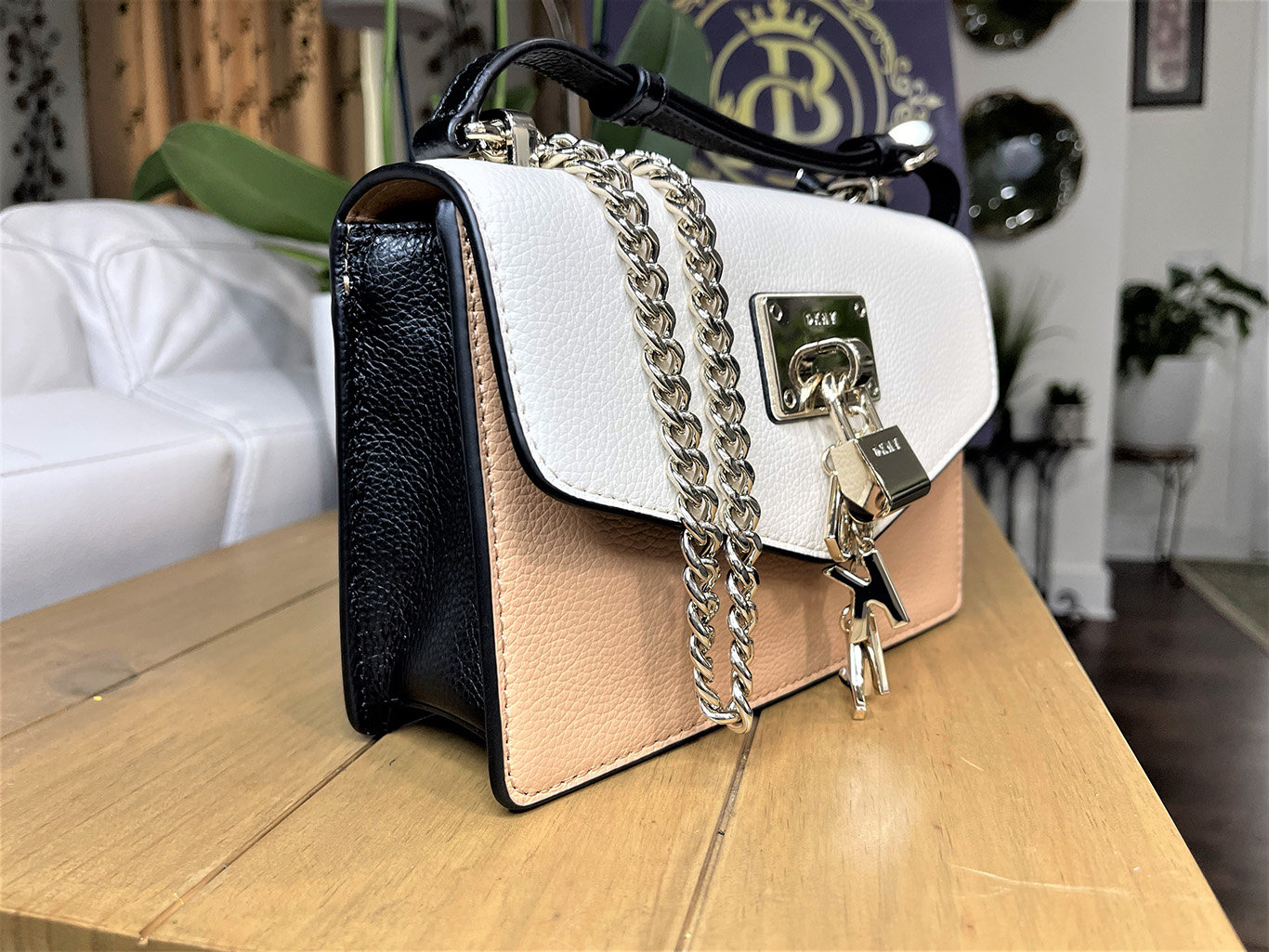 DKNY Leather Elissa Micro Mini Bag