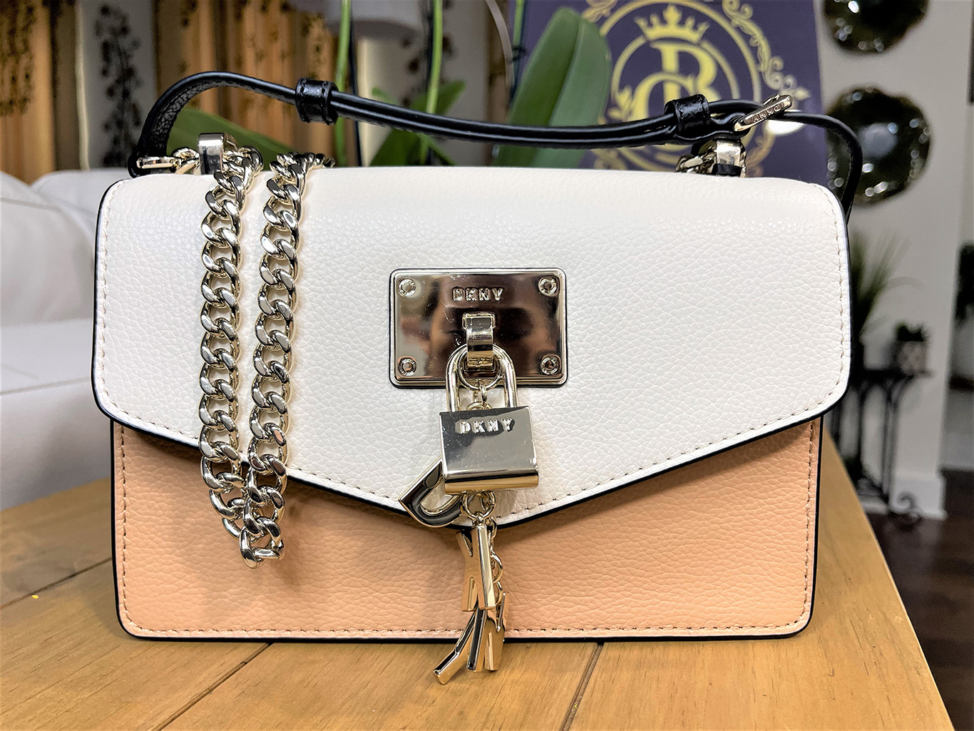 DKNY Elissa Small Leather Flap Shoulder Bag (Ivory) – CB Shop USA