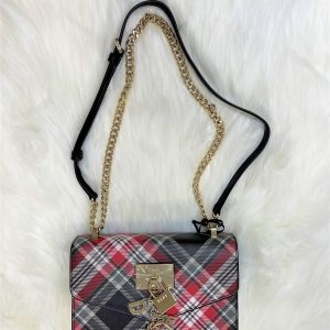 DKNY Elissa Small Shoulder Bag (Red Plaid)