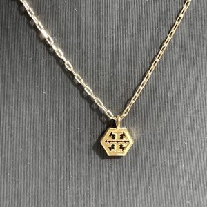 Hex Pendant LOGO Necklace  ( GOLD )