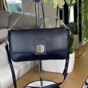 INC Edenne Chain Baguette Shoulder Bag (BLACK)