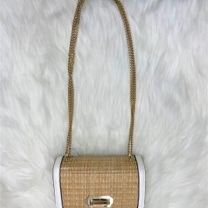 INC Mini Ajae Crossbody (Natural Straw/Gold)