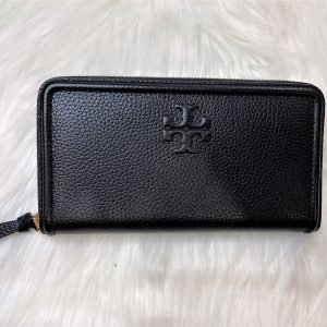 TORY BURCH Thea Multi Gusset Zip Wallet (BLACK)