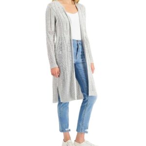 Open-Front Pointelle Duster