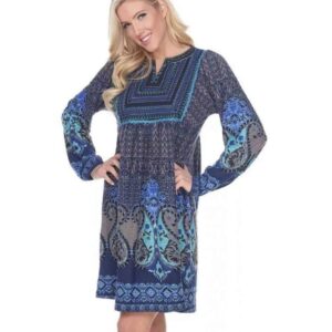 Women's Phebe Embroidered Sweater Dress (Dark Blue)