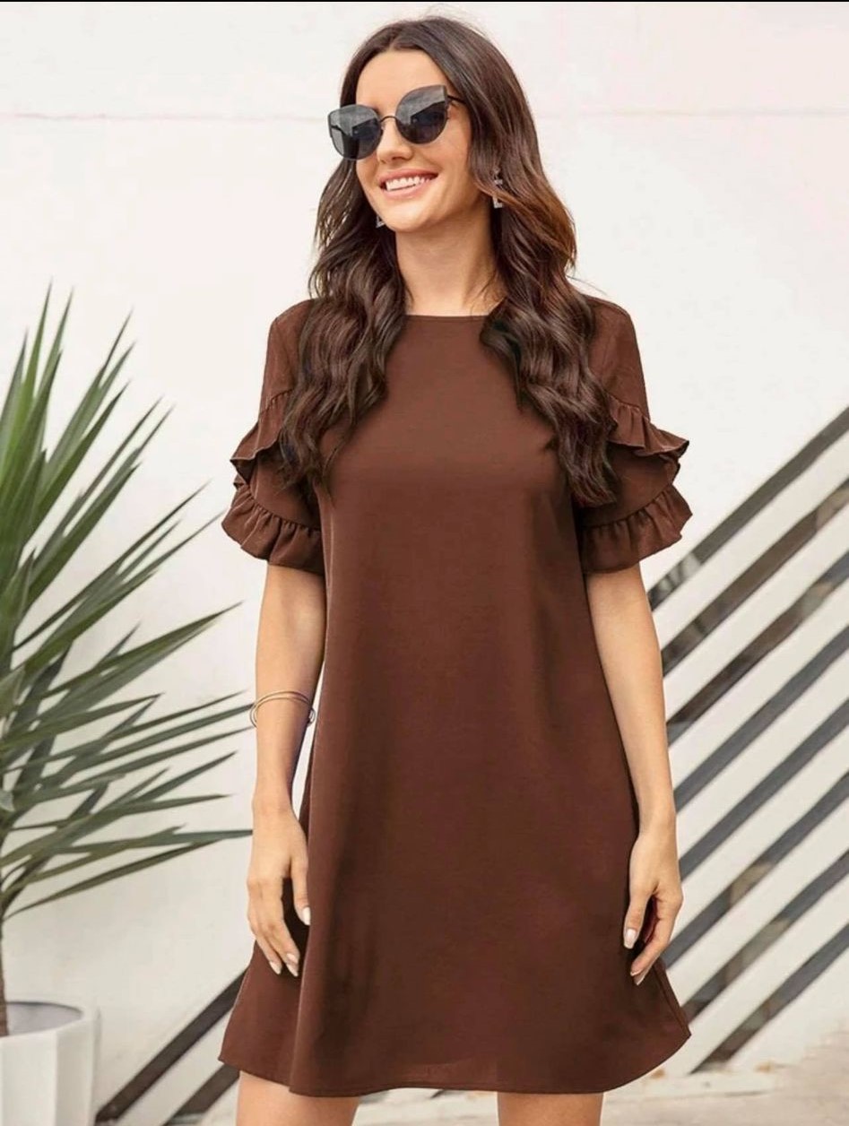 brown dress outfit ideas