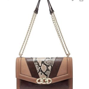 INC International Concepts Ajae Mix Snake-Embossed Crossbody ( Snake Patchwork)