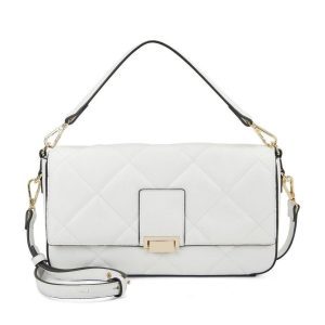  INC International Concepts Edenne Stud Quilted Bag (White)