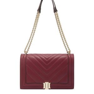 INC International Concepts Ajae Chevron Crossbody (Burgundy)