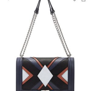 INC International Concepts Ajae Patchwork Crossbody (Dark Blue)