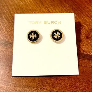 Rope Stud Earring ( Black & Gold )